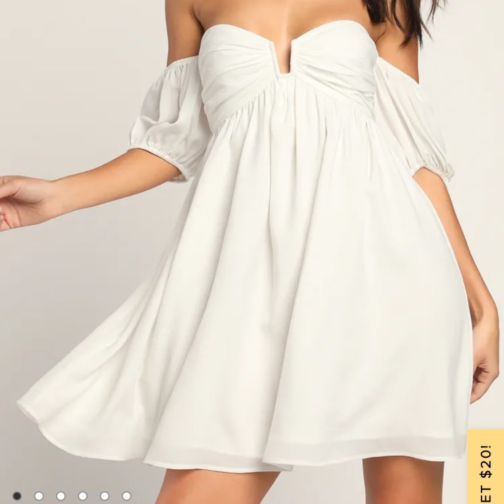 White mini dress